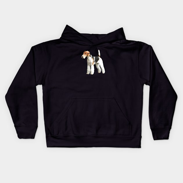 Wire Fox Terrier Kids Hoodie by ElegantCat